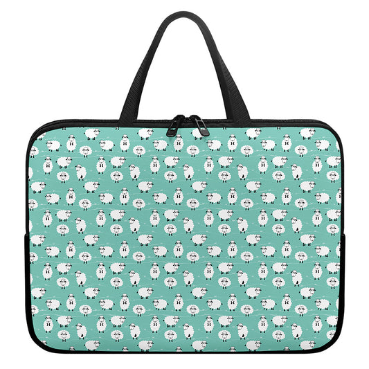 Little Sheep Pattern Print Laptop Sleeve With Handle