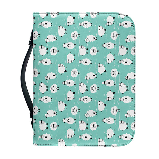 Little Sheep Pattern Print Leather Bible Cover