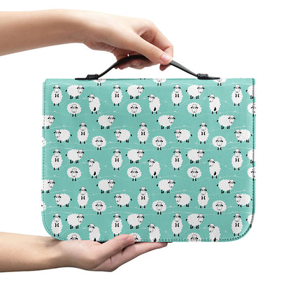 Little Sheep Pattern Print Leather Bible Cover