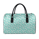 Little Sheep Pattern Print Leather Duffle Bag