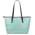Little Sheep Pattern Print Leather Tote Bag With Zipper