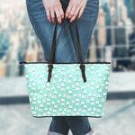 Little Sheep Pattern Print Leather Tote Bag