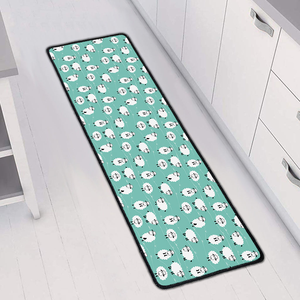 Little Sheep Pattern Print Long Kitchen Mat