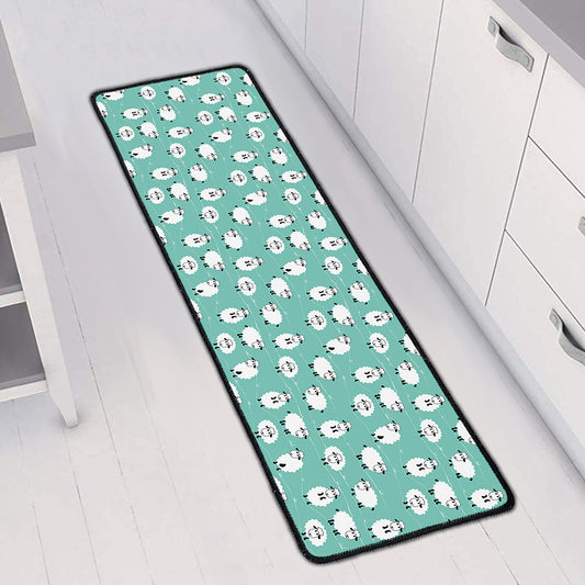 Little Sheep Pattern Print Long Kitchen Mat