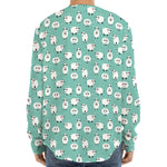 Little Sheep Pattern Print Long Sleeve Baseball Jersey