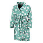 Little Sheep Pattern Print Men's Bathrobe