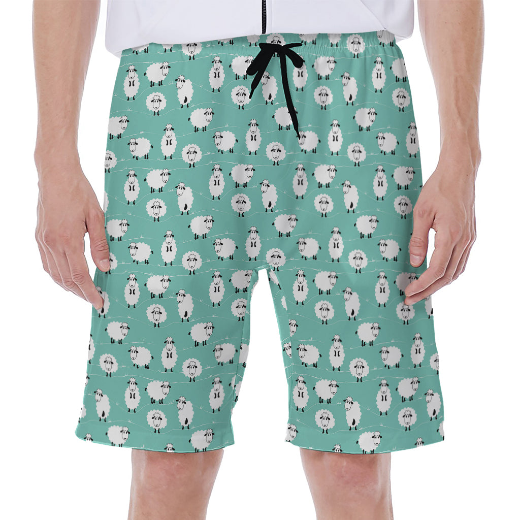 Little Sheep Pattern Print Men's Beach Shorts