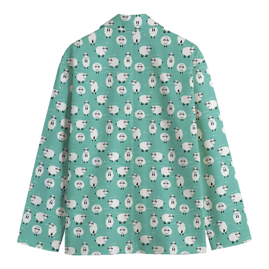Little Sheep Pattern Print Men's Blazer