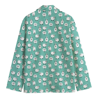 Little Sheep Pattern Print Men's Blazer