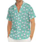 Little Sheep Pattern Print Men's Deep V-Neck Shirt