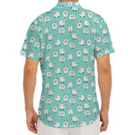 Little Sheep Pattern Print Men's Deep V-Neck Shirt