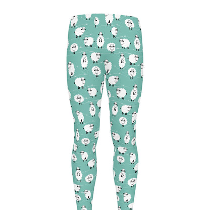Little Sheep Pattern Print Men's leggings