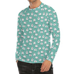 Little Sheep Pattern Print Men's Long Sleeve Rash Guard