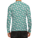 Little Sheep Pattern Print Men's Long Sleeve Rash Guard