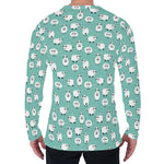 Little Sheep Pattern Print Men's Long Sleeve T-Shirt
