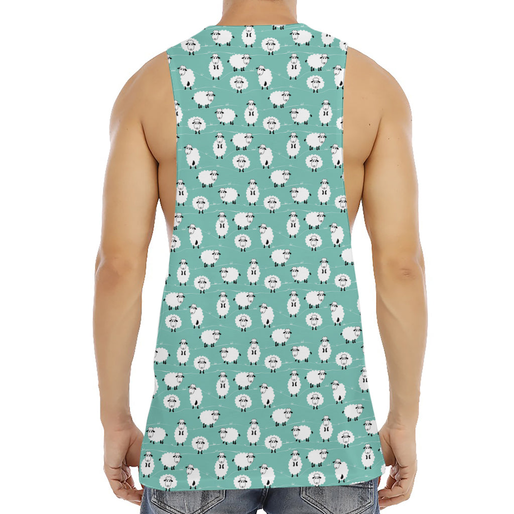 Little Sheep Pattern Print Men's Muscle Tank Top