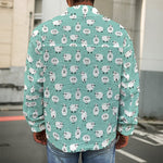 Little Sheep Pattern Print Men's Shirt Jacket