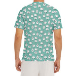 Little Sheep Pattern Print Men's Short Sleeve Rash Guard