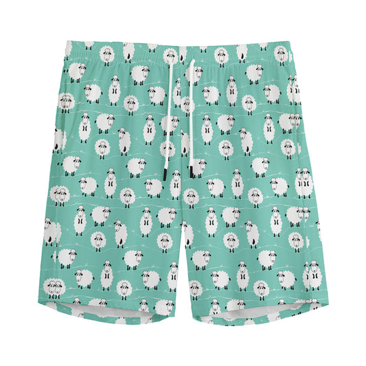 Little Sheep Pattern Print Men's Sports Shorts