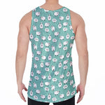 Little Sheep Pattern Print Men's Velvet Tank Top