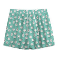 Little Sheep Pattern Print Mesh Shorts