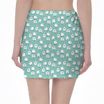 Little Sheep Pattern Print Pencil Mini Skirt