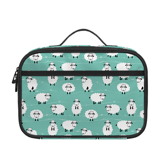 Little Sheep Pattern Print Portable Lunch Bag