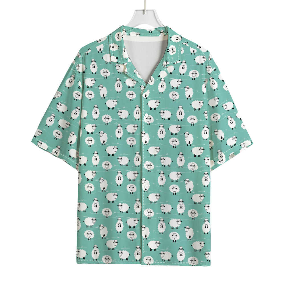 Little Sheep Pattern Print Rayon Hawaiian Shirt