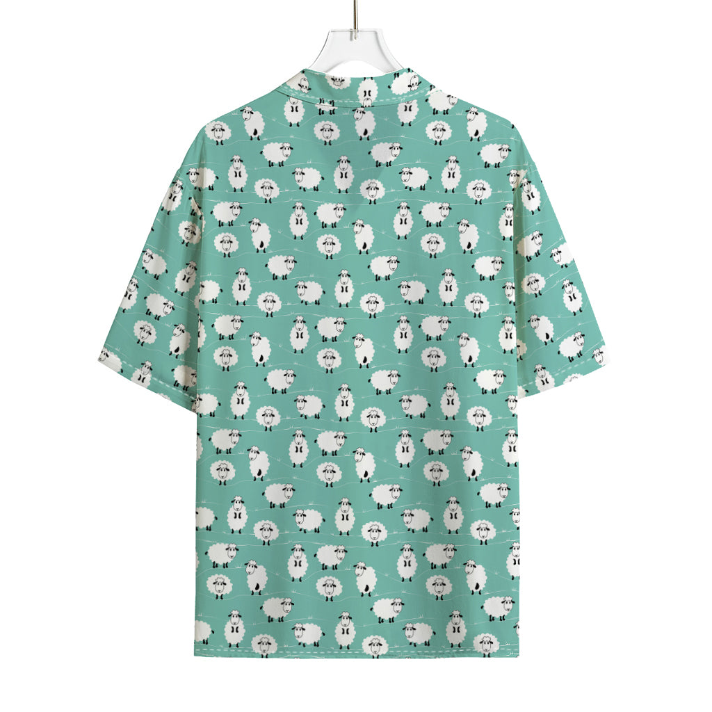 Little Sheep Pattern Print Rayon Hawaiian Shirt