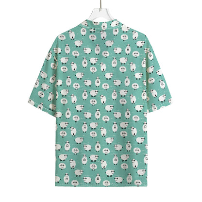 Little Sheep Pattern Print Rayon Hawaiian Shirt