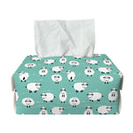 Little Sheep Pattern Print Rectangle Tissue Box Cover