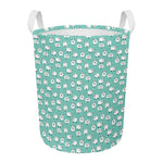 Little Sheep Pattern Print Round Laundry Basket