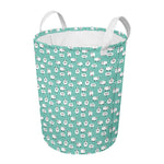 Little Sheep Pattern Print Round Laundry Basket