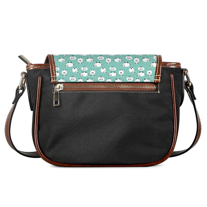 Little Sheep Pattern Print Saddle Bag