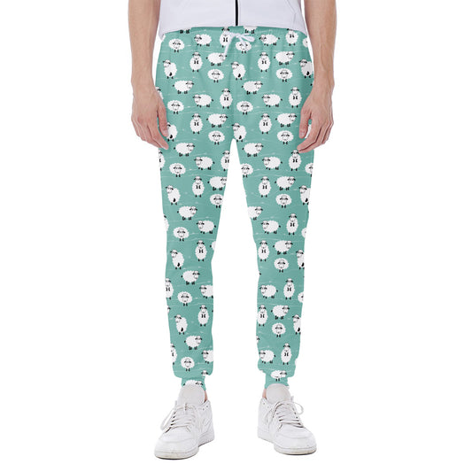 Little Sheep Pattern Print Scuba Joggers