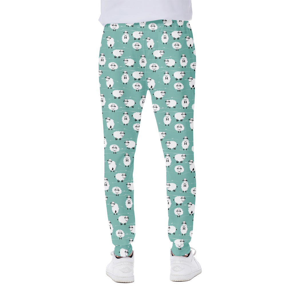 Little Sheep Pattern Print Scuba Joggers