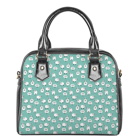 Little Sheep Pattern Print Shoulder Handbag