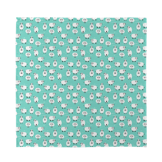 Little Sheep Pattern Print Silk Bandana