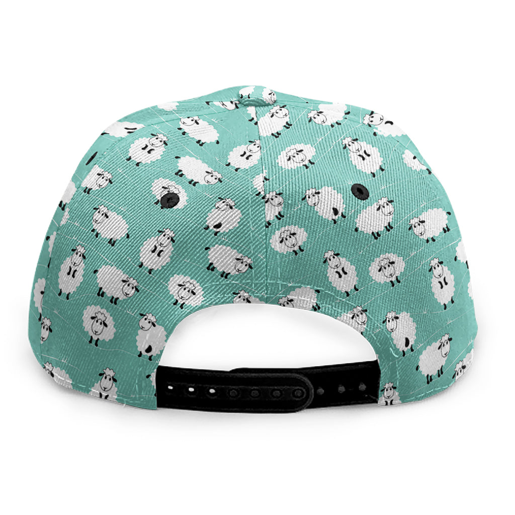 Little Sheep Pattern Print Snapback Cap