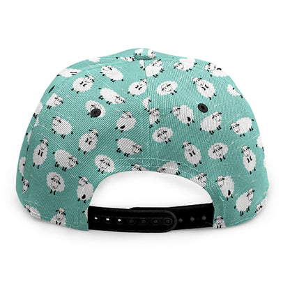 Little Sheep Pattern Print Snapback Cap