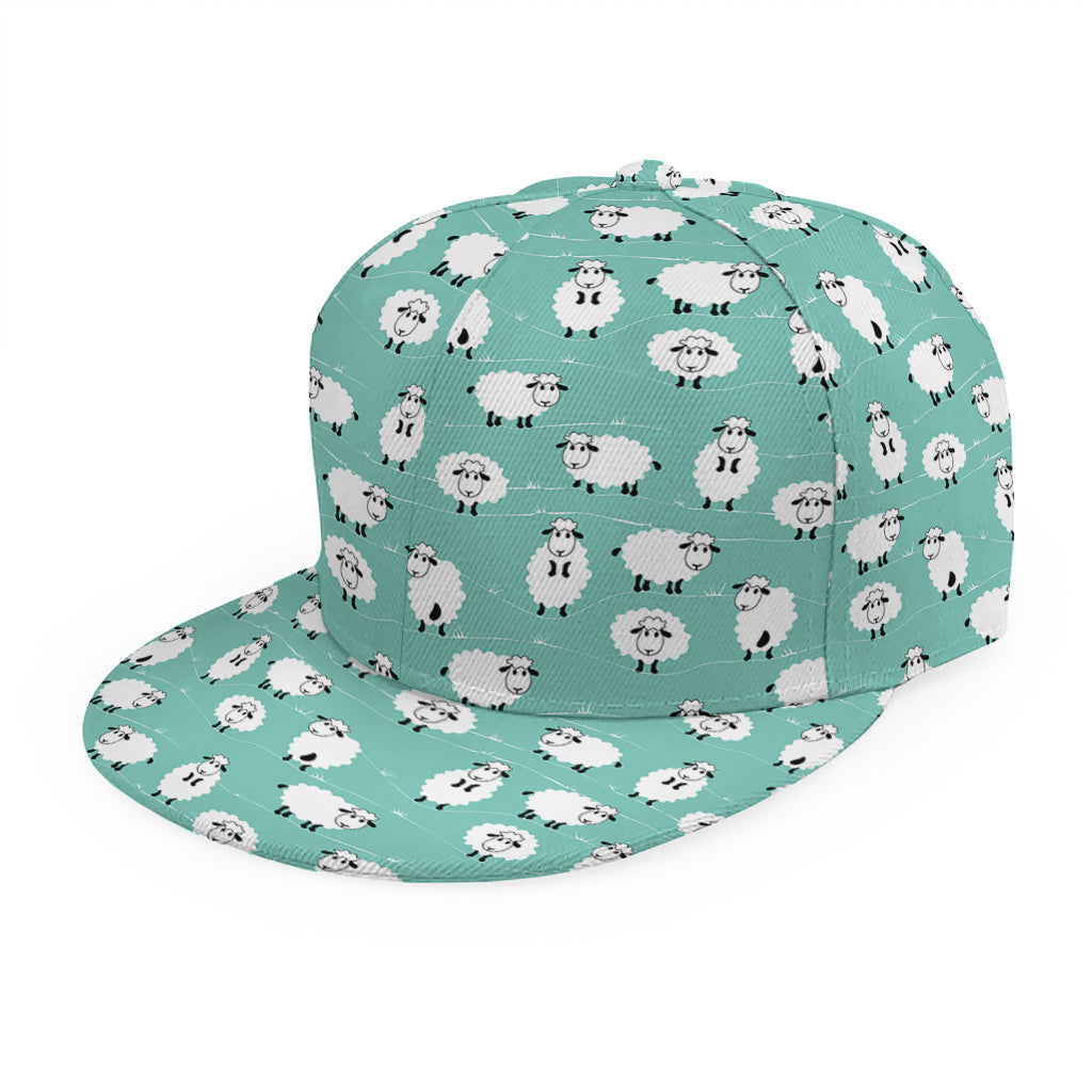 Little Sheep Pattern Print Snapback Cap
