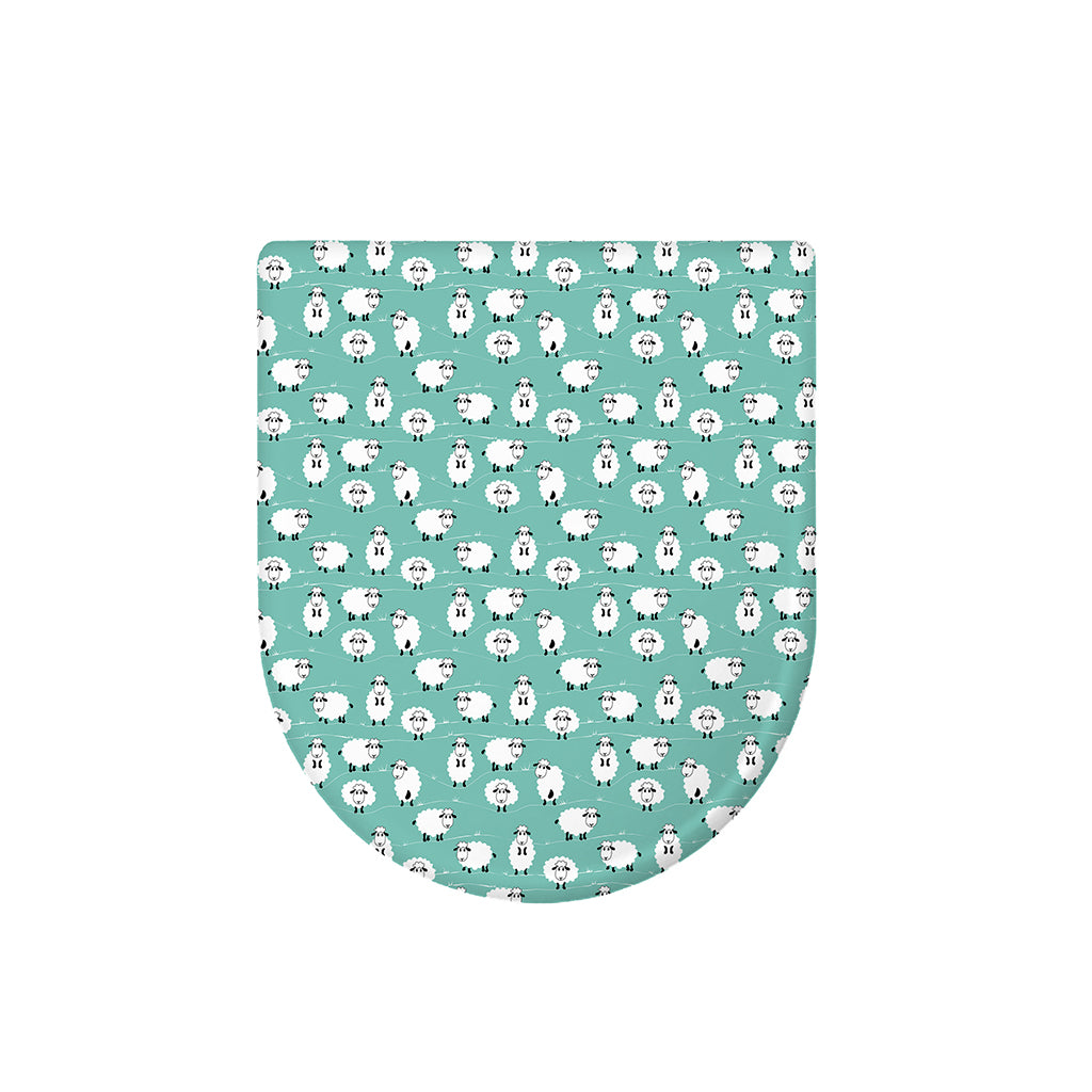 Little Sheep Pattern Print Toilet Lid Cover