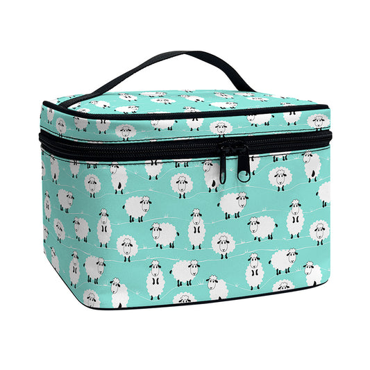 Little Sheep Pattern Print Travel Makeup Bag