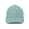 Little Sheep Pattern Print White Mesh Trucker Hat
