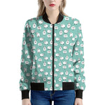 Little Sheep Pattern Print Women's Bomber Jacket