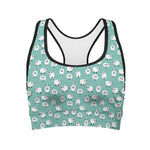 Little Sheep Pattern Print Women's Sports Bra