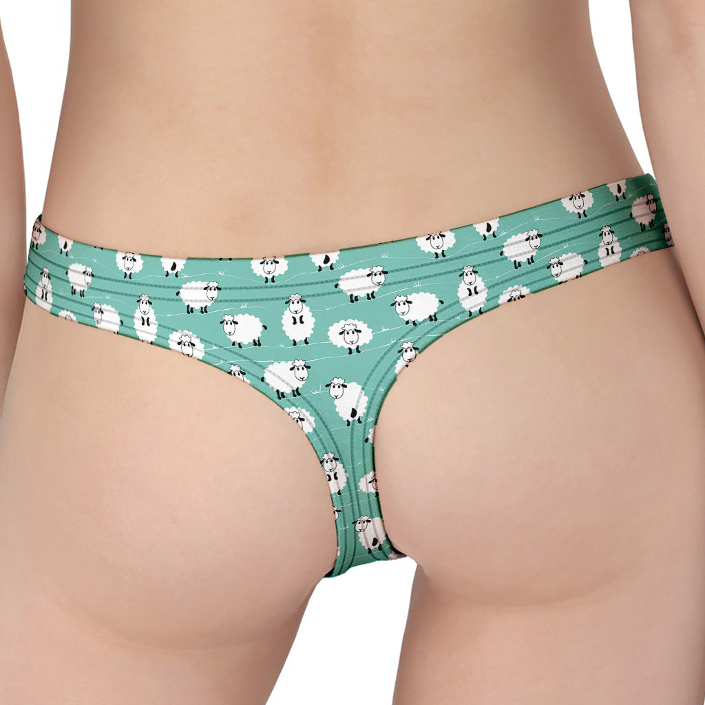 Little Sheep Pattern Print Women's Thong
