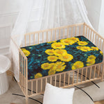 Little Yellow Daisy Print Baby Crib Sheet