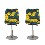 Little Yellow Daisy Print Bar Stool Covers