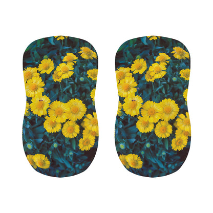 Little Yellow Daisy Print Bar Stool Covers